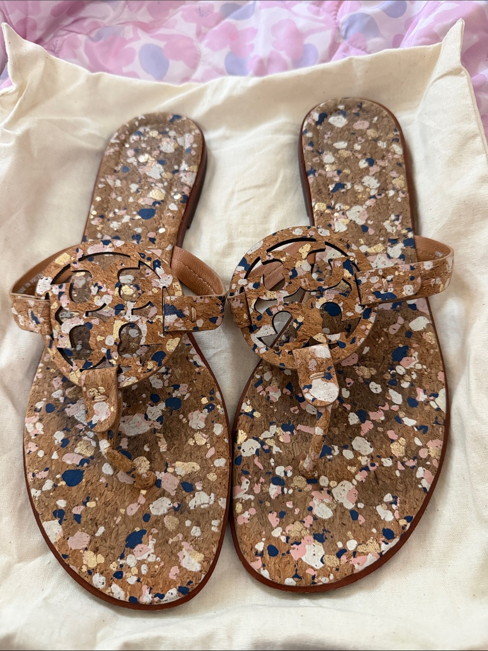Tory Burch Cork confetti print